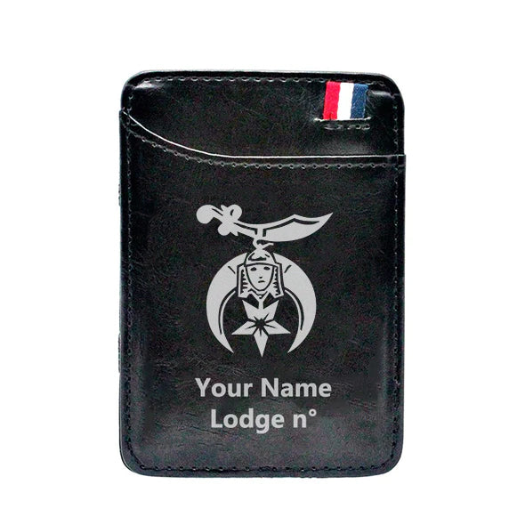 Shriners Wallet - Black & Brown - Bricks Masons