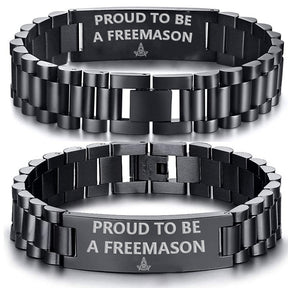 Past Master Blue Lodge California Regulation Bracelet - Stainless Steel - Bricks Masons