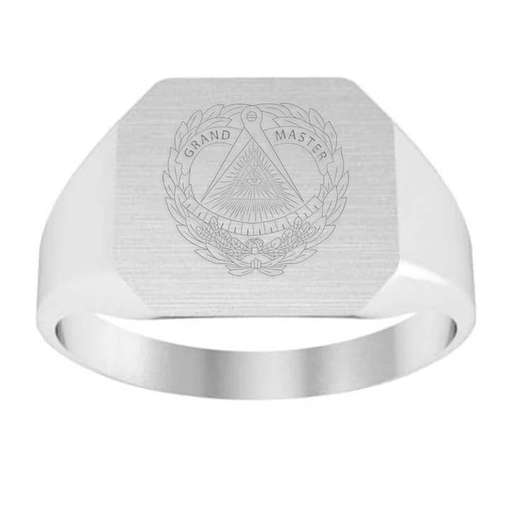 Grand Master Blue Lodge Ring - Sterling Silver - Bricks Masons