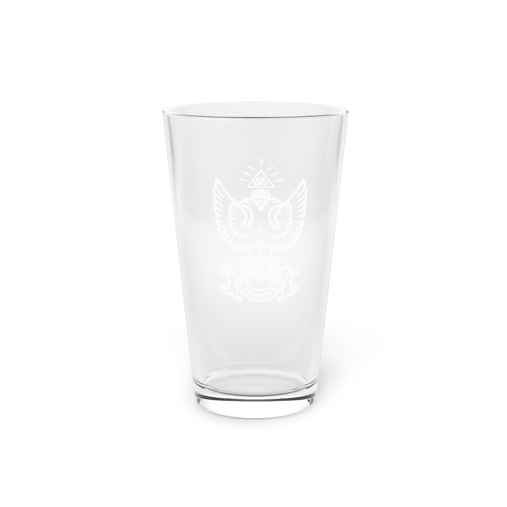 33rd Degree Scottish Rite Pint Glass - Wings Up 16oz - Bricks Masons