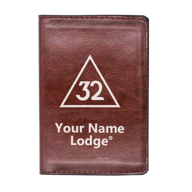 32nd Degree Scottish Rite Wallet - Black & Brown - Bricks Masons