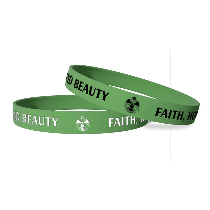 33rd Degree Scottish Rite Bracelet - Wings Down Various Silicone Colors - Bricks Masons