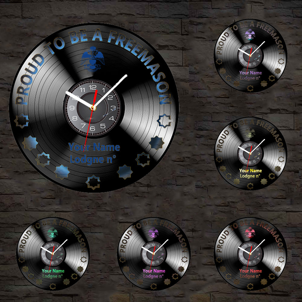 33rd Degree Scottish Rite Clock - Wings Down Vinyl Record - Bricks Masons