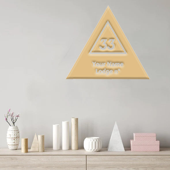 33rd Degree Scottish Rite Wall Monograms - Various Sizes - Bricks Masons