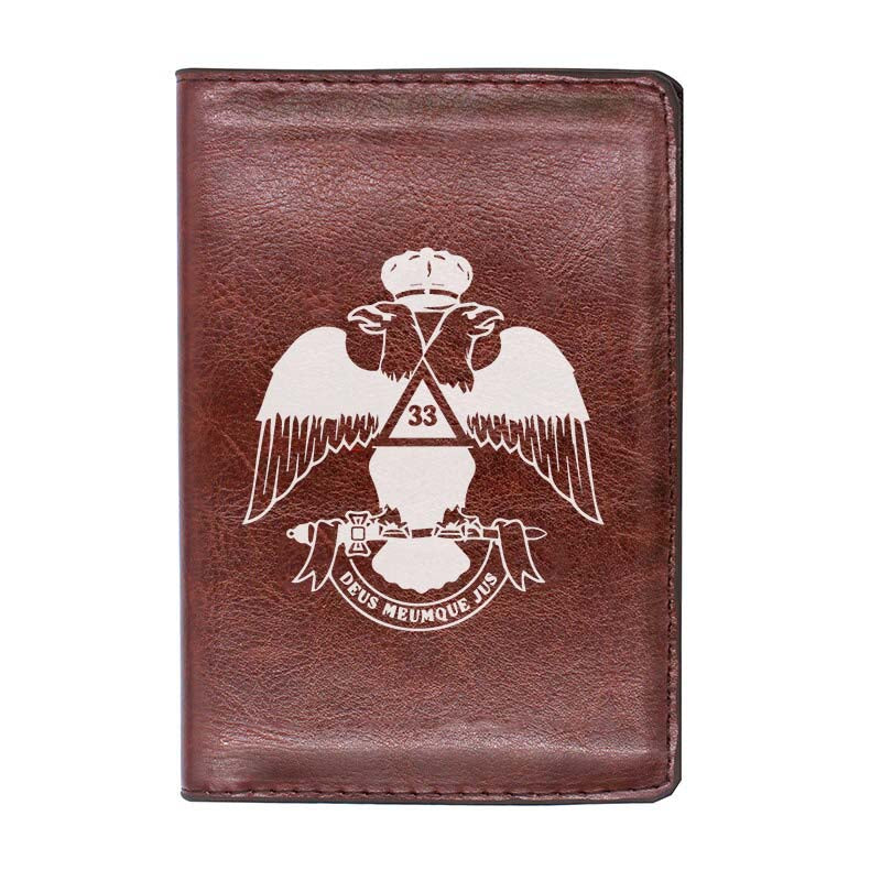 33rd Degree Scottish Rite Wallet - Wings Down Black & Brown - Bricks Masons
