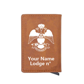 33rd Degree Scottish Rite Wallet - Wings Down Various Colors - Bricks Masons