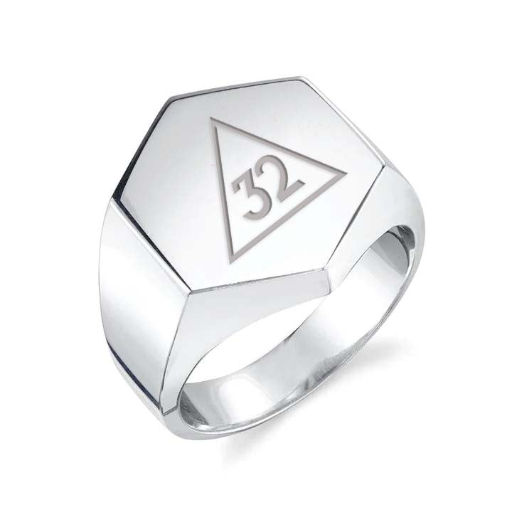 32nd Degree Scottish Rite Ring - Sterling Silver - Bricks Masons