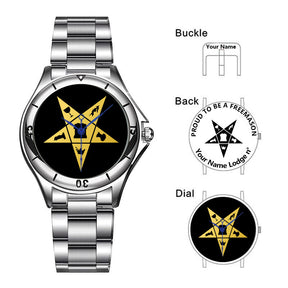 OES Wristwatch - Stainless Steel - Bricks Masons