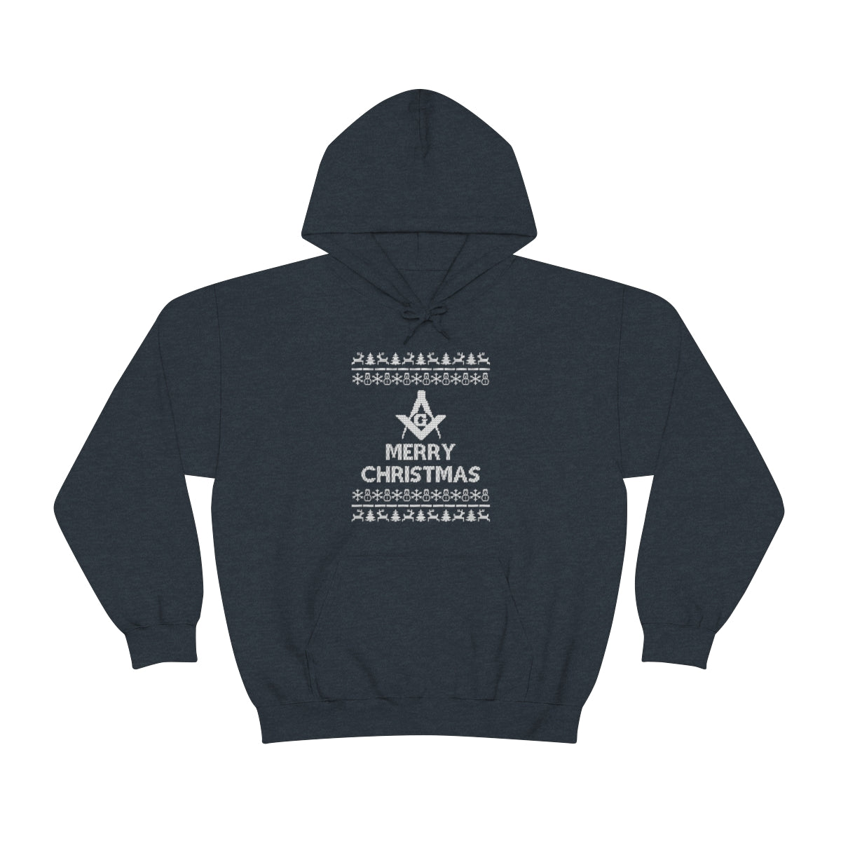 Master Mason Blue Lodge Hoodie - Ugly Merry Christmas - Bricks Masons