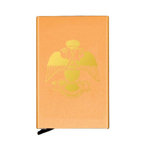 33rd Degree Scottish Rite Credit Card Holder - Wings Down Various Colors - Bricks Masons