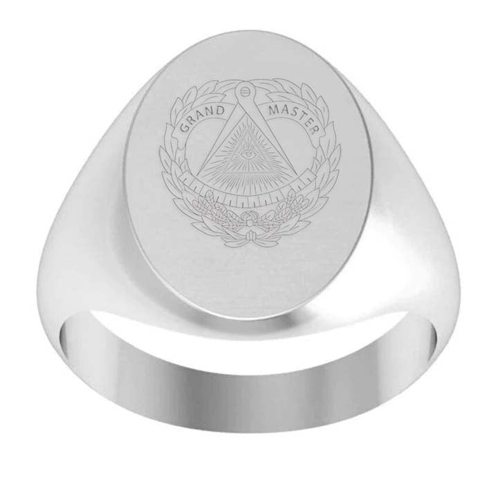 Grand Master Blue Lodge Ring - Sterling Silver - Bricks Masons