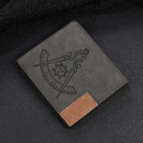 Past Master Blue Lodge California Regulation Wallet - Leather Various Colors - Bricks Masons