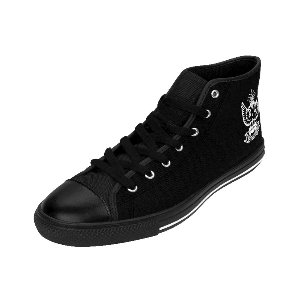 33rd Degree Scottish Rite Sneaker - Wings Up High Top Black & White - Bricks Masons