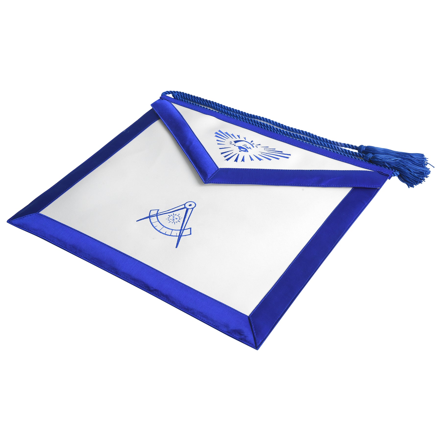 Past Master Blue Lodge Apron - Blue Tassels - Bricks Masons