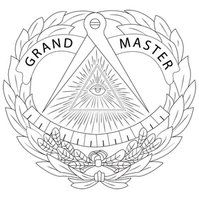 Grand Master Blue Lodge Travel Bag - (Dark Brown/Camel) - Bricks Masons