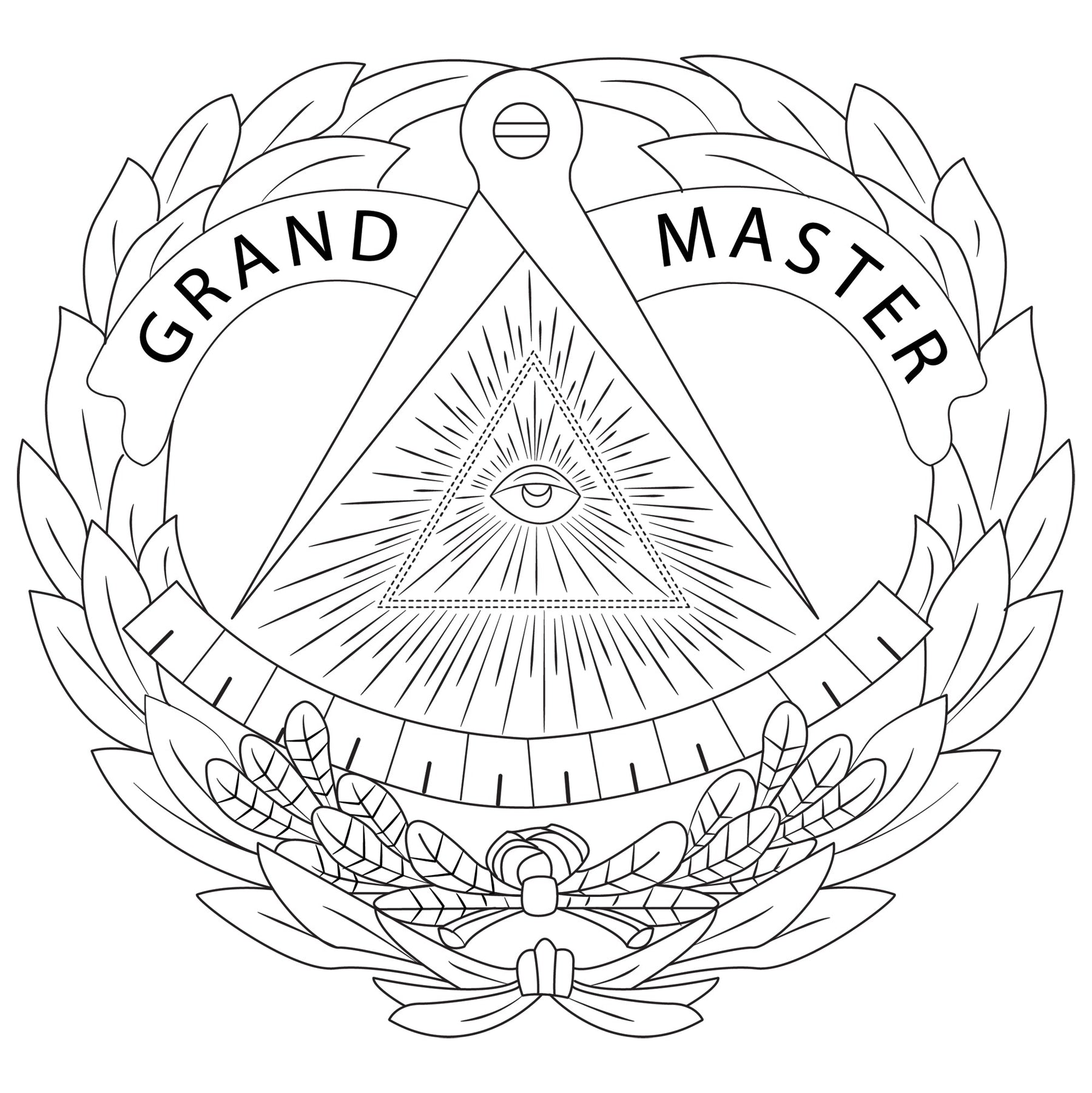 Grand Master Blue Lodge Wallet - Genuine Leather Bifold - Bricks Masons
