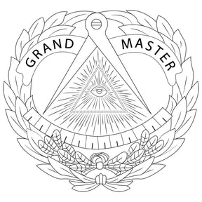 Grand Master Blue Lodge Ring - Blue Tungsten - Bricks Masons