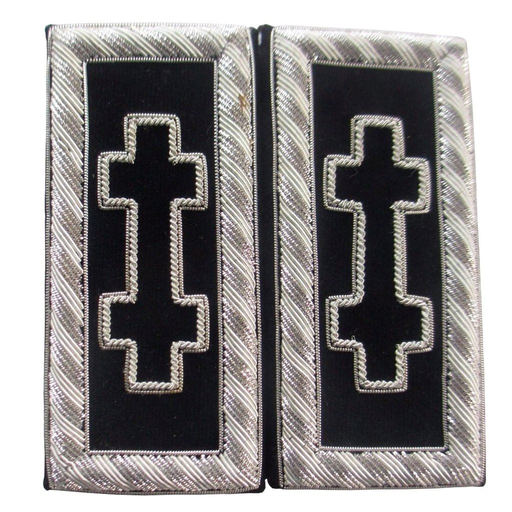 Grand Encampment Knights Templar Commandery Frock Coat Shoulder Board - Bullion Embroidery - Bricks Masons
