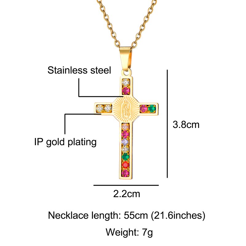 Knights Templar Commandery Necklace - Colorful Rhinestone Cross Pendants - Bricks Masons