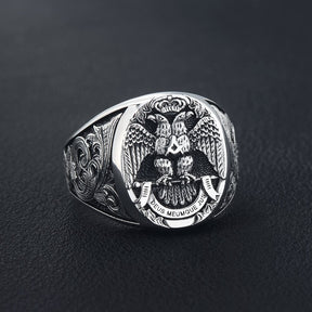 32nd Degree Scottish Rite Ring - Sterling Silver - Bricks Masons