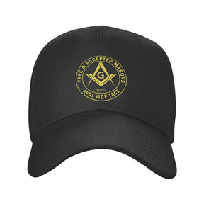 Master Mason Blue Lodge Baseball Cap - AVDI VIDE TACE Free Accepted Masons (Multiple Colors)