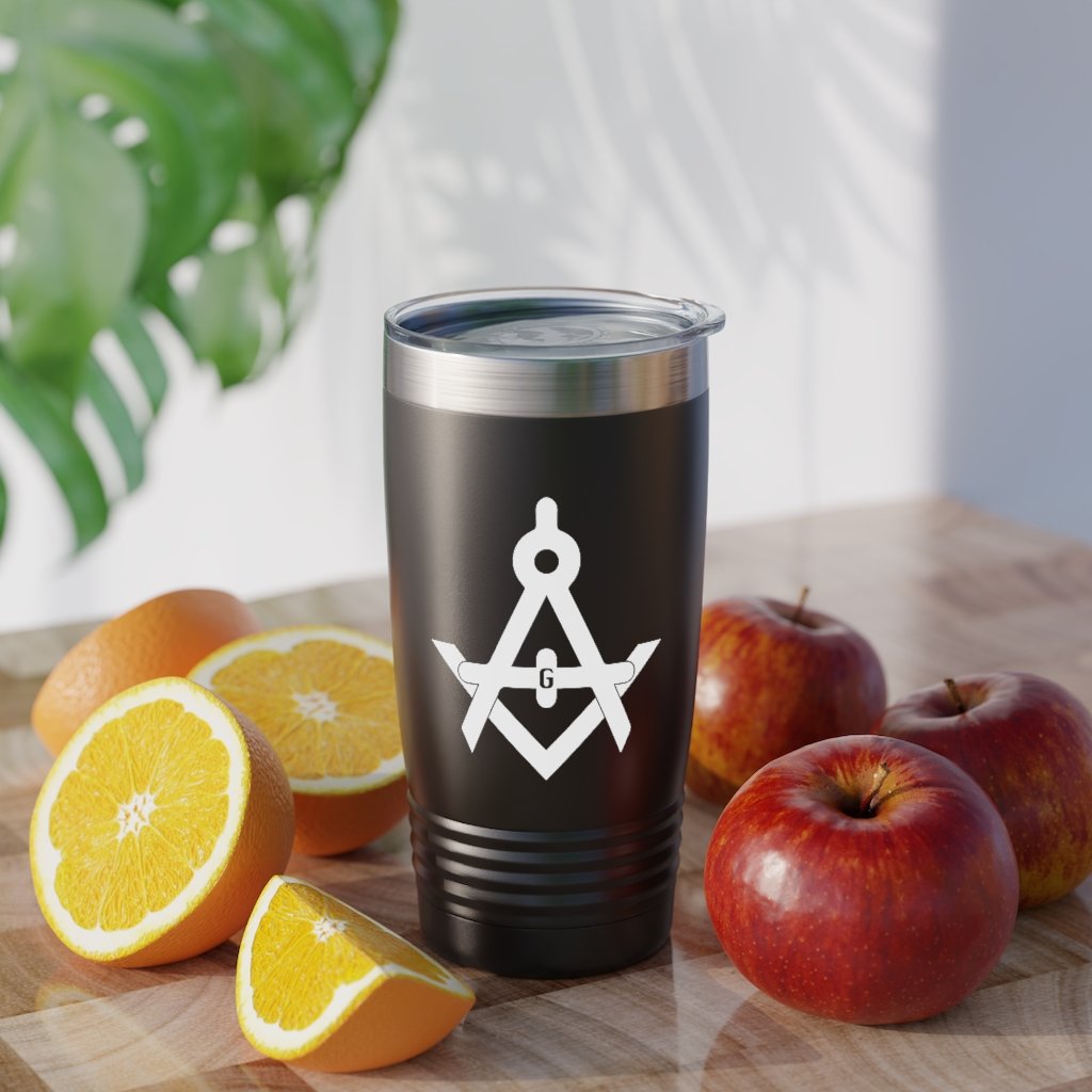 Master Mason Blue Lodge Ringneck Tumbler - Various Colors Square & Compass G - Bricks Masons