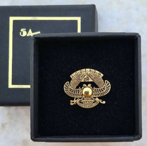 Memphis Misraim French Regulation Lapel Pin - Gold plated - Bricks Masons