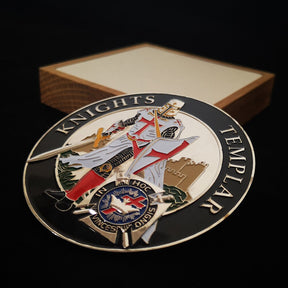 Knights Templar Commandery Car Emblem - Medallion - Bricks Masons