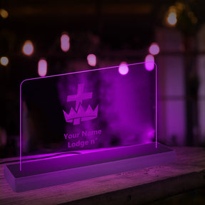 Knights Templar Commandery LED Sign - 3D Glowing light - Bricks Masons
