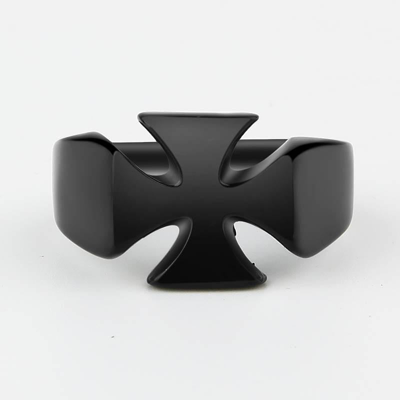 Knights Templar Stainless Steel Polished Signet Rings [Silver, Black, Gold] - Bricks Masons