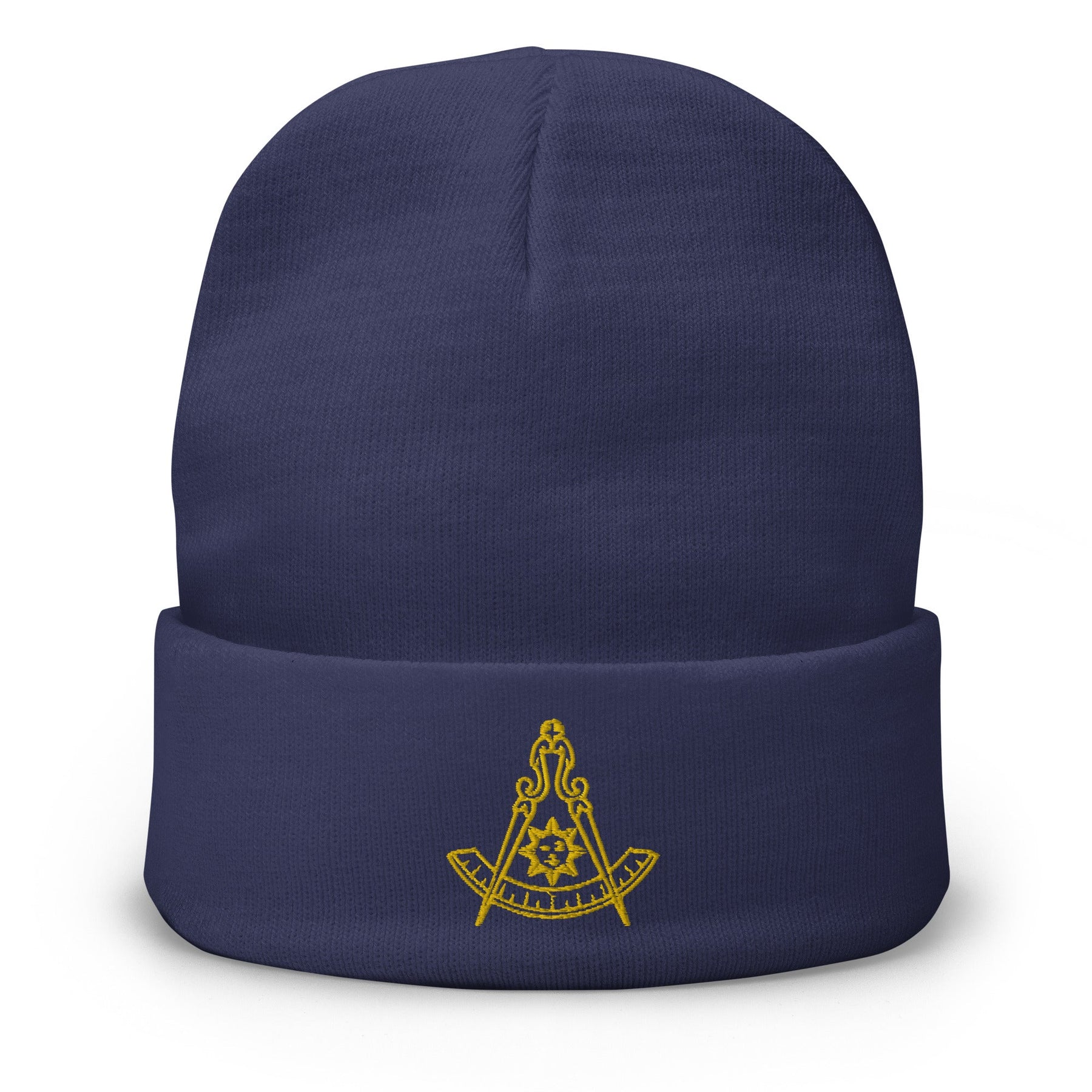 Past Master Blue Lodge California Regulation Beanie - Golden Embroidery - Bricks Masons