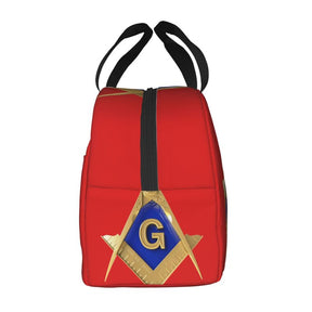 Master Mason Blue Lodge Lunch Bag - Thermal Insulated (Multiple Colors) - Bricks Masons