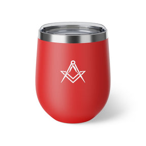 Master Mason Blue Lodge Vacuum Cup - Square & Compass 12oz - Bricks Masons