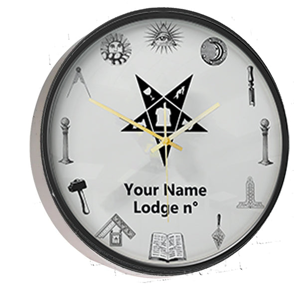 OES Clock - Frame with LED - Bricks Masons