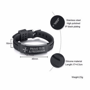 Order Of Malta Commandery Bracelet - Silicone - Bricks Masons