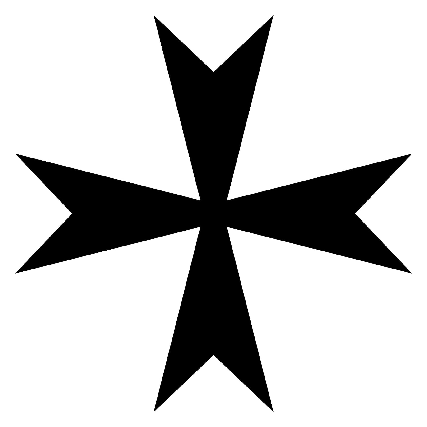 Order of Malta Commandery Ring - Black Concave Tungsten - Bricks Masons