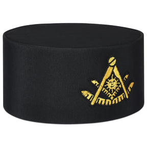 Past Master Blue Lodge California Regulation Crown Cap - Black & Gold - Bricks Masons