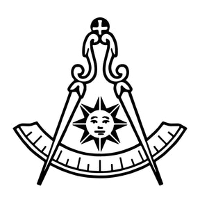 Past Master Blue Lodge California Regulation Steering Wheel Cover - White & Gold - Bricks Masons