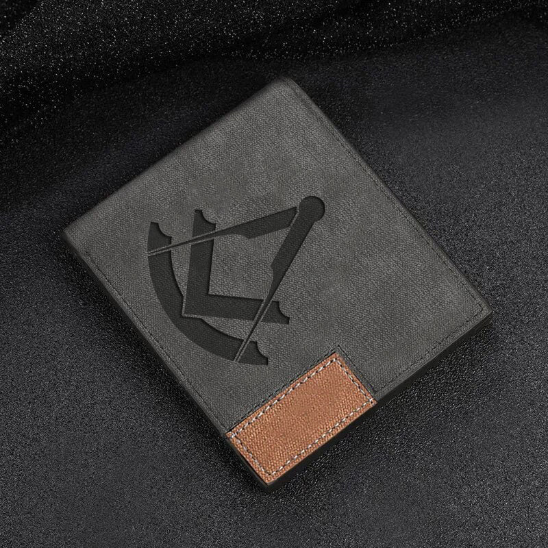 Past Master Blue Lodge Wallet - Leather Various Colors - Bricks Masons