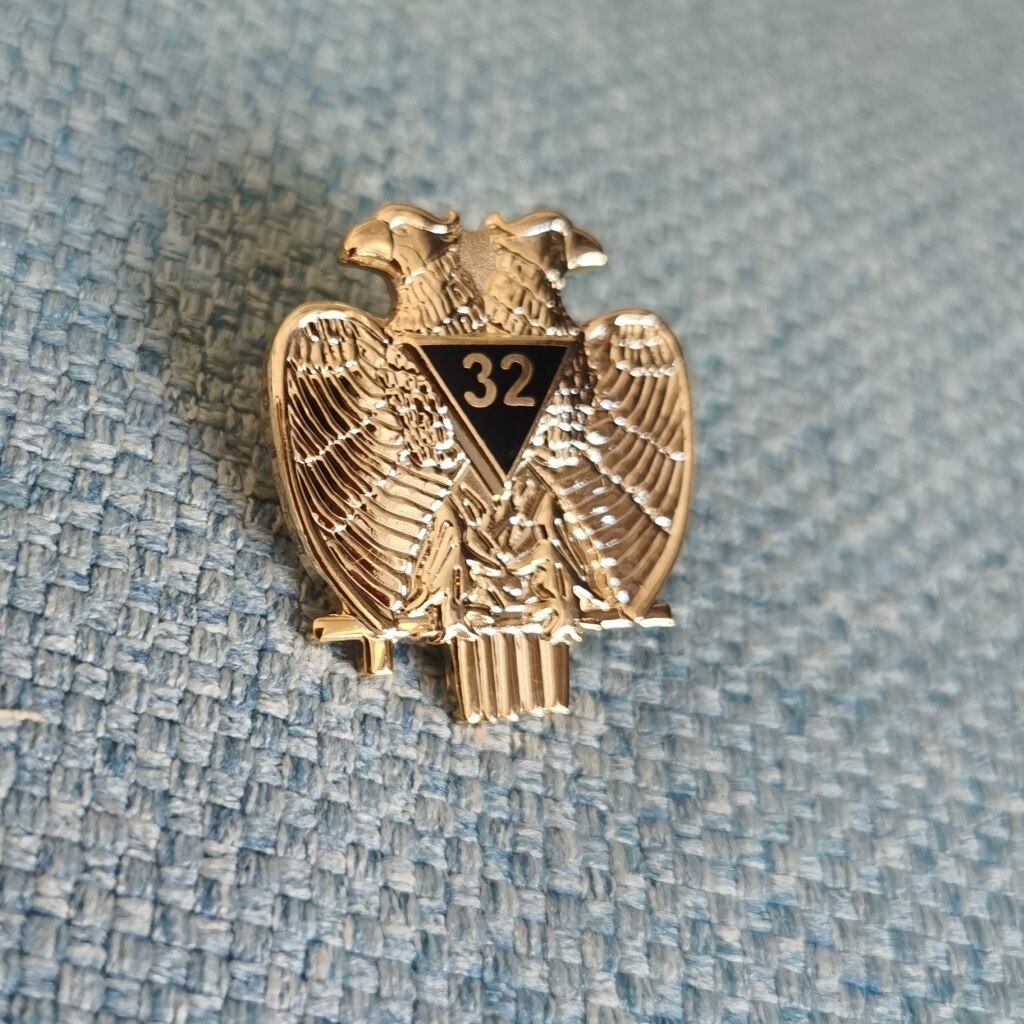 32nd Degree Scottish Rite Lapel Pin - 1.5" - Bricks Masons