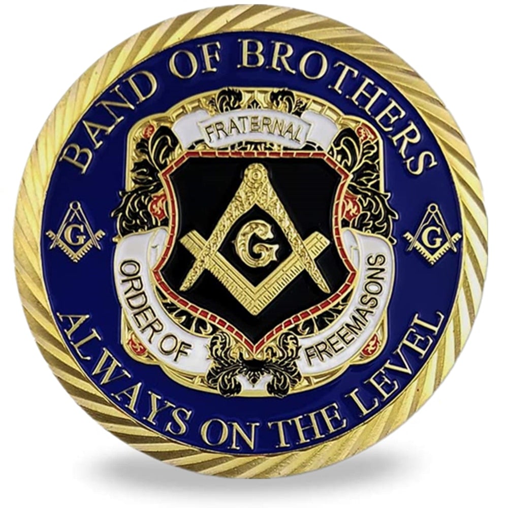 Master Mason Blue Lodge Coin - Band Of Brothers - Bricks Masons