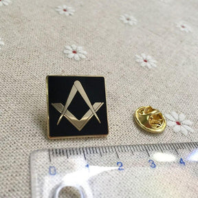 Master Mason Blue Lodge Brooch - Compass and Square G Lapel Pin - Bricks Masons