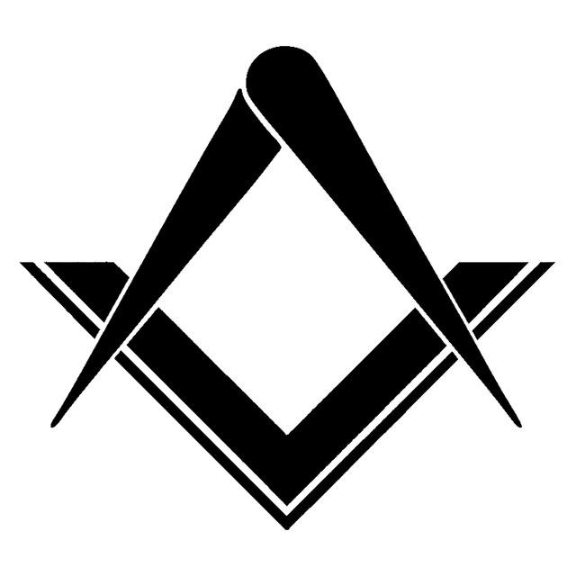 Masonic Square Compass Car Decal Stickers Black/Silver - Bricks Masons