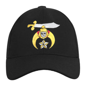 Shriners Baseball Cap - Black Embroidery Emblem - Bricks Masons