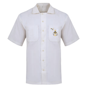 Shriners T-Shirt - White With Chest Pockets - Bricks Masons