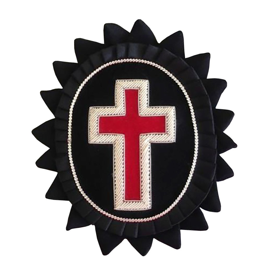 Knights Templar Chapeau Rosettes - Bullion Embroidery - Bricks Masons