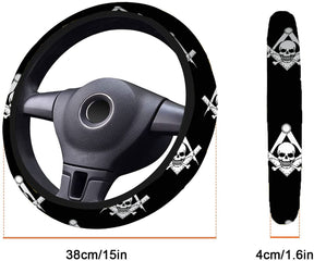 Widows Sons Steering Wheel Cover - White & Gold - Bricks Masons